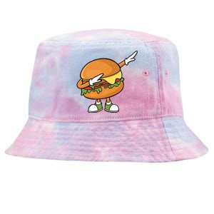 Funny Hamburger Art Cheeseburger Burger Meat Eater Funny Gift Tie-Dyed Bucket Hat