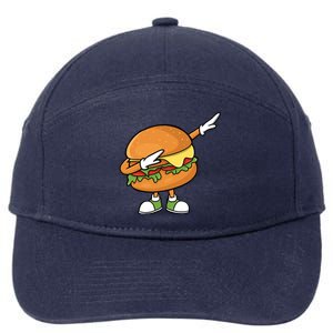 Funny Hamburger Art Cheeseburger Burger Meat Eater Funny Gift 7-Panel Snapback Hat