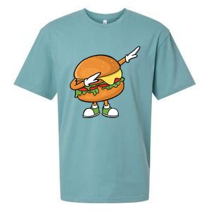 Funny Hamburger Art Cheeseburger Burger Meat Eater Funny Gift Sueded Cloud Jersey T-Shirt