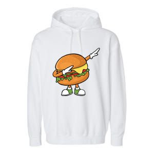 Funny Hamburger Art Cheeseburger Burger Meat Eater Funny Gift Garment-Dyed Fleece Hoodie