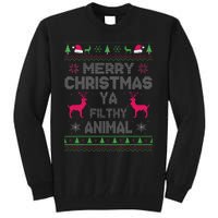 Festive Holiday Animal Print Sweater Tall Sweatshirt