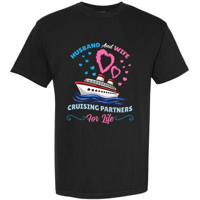 funny Husband And Wife Cruising Partners for Life Garment-Dyed Heavyweight T-Shirt