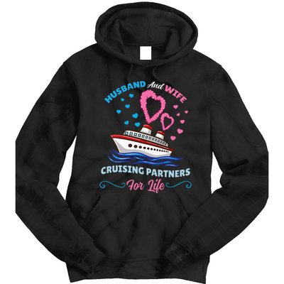 funny Husband And Wife Cruising Partners for Life Tie Dye Hoodie