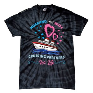 funny Husband And Wife Cruising Partners for Life Tie-Dye T-Shirt