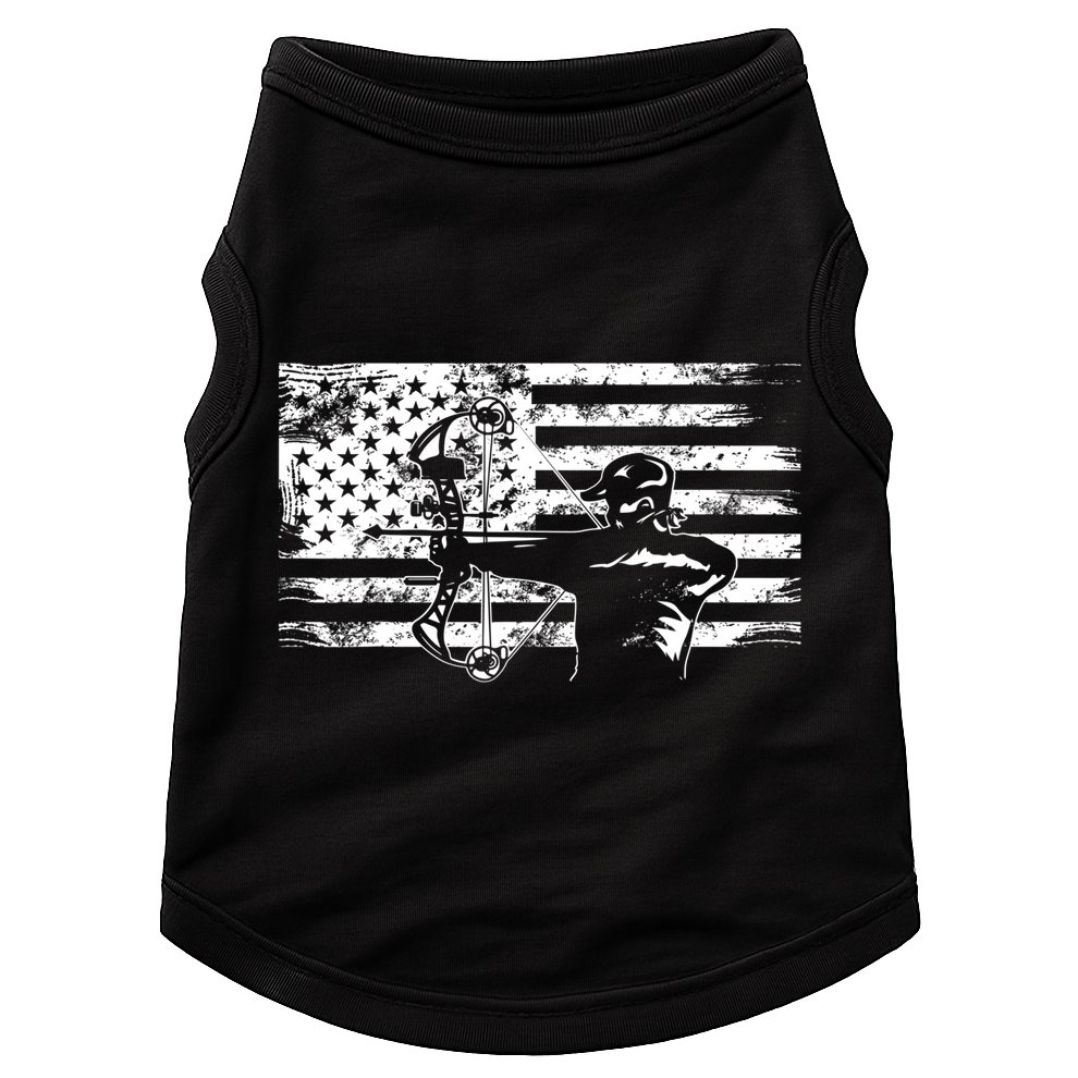 Funny Hunting Archer American Flag Gift Bowhunting Gift For Hunters Men Doggie Tank