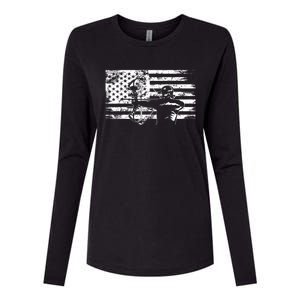 Funny Hunting Archer American Flag Gift Bowhunting Gift For Hunters Men Womens Cotton Relaxed Long Sleeve T-Shirt