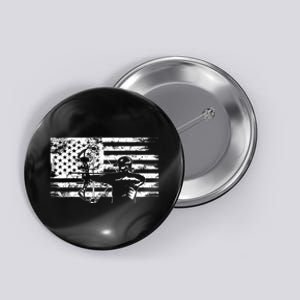 Funny Hunting Archer American Flag Gift Bowhunting Gift For Hunters Men Button