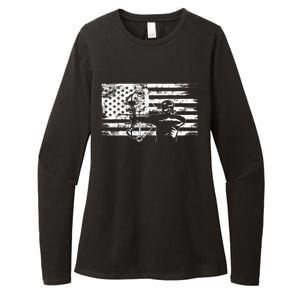 Funny Hunting Archer American Flag Gift Bowhunting Gift For Hunters Men Womens CVC Long Sleeve Shirt