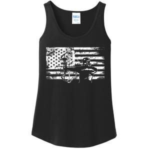 Funny Hunting Archer American Flag Gift Bowhunting Gift For Hunters Men Ladies Essential Tank