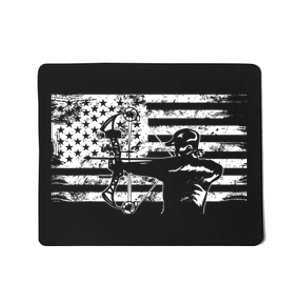 Funny Hunting Archer American Flag Gift Bowhunting Gift For Hunters Men Mousepad