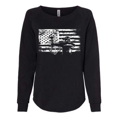 Funny Hunting Archer American Flag Gift Bowhunting Gift For Hunters Men Womens California Wash Sweatshirt