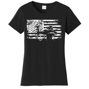 Funny Hunting Archer American Flag Gift Bowhunting Gift For Hunters Men Women's T-Shirt