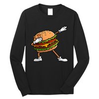 Funny Hamburger Art Cheeseburger Lover Long Sleeve Shirt