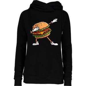 Funny Hamburger Art Cheeseburger Lover Womens Funnel Neck Pullover Hood