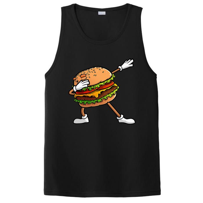 Funny Hamburger Art Cheeseburger Lover PosiCharge Competitor Tank