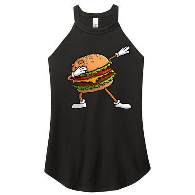 Funny Hamburger Art Cheeseburger Lover Women’s Perfect Tri Rocker Tank