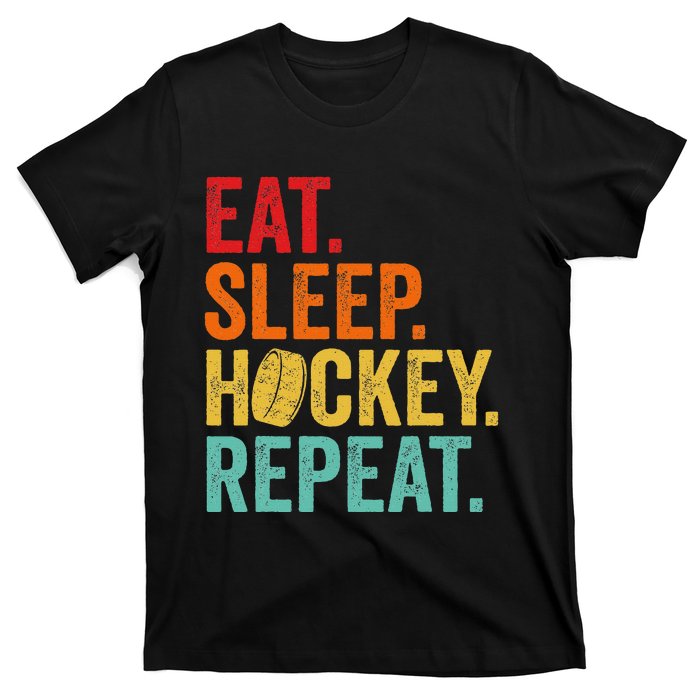 Funny Hockey Art Adult Vintage Ice Hockey T-Shirt