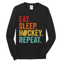 Funny Hockey Art Adult Vintage Ice Hockey Tall Long Sleeve T-Shirt