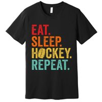 Funny Hockey Art Adult Vintage Ice Hockey Premium T-Shirt