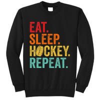 Funny Hockey Art Adult Vintage Ice Hockey Tall Sweatshirt