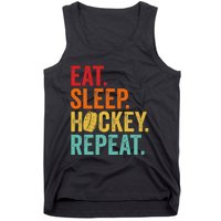 Funny Hockey Art Adult Vintage Ice Hockey Tank Top