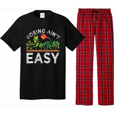 Farmer Hoeing Aint Easy Vegetable Plants Gardening Gardener Pajama Set