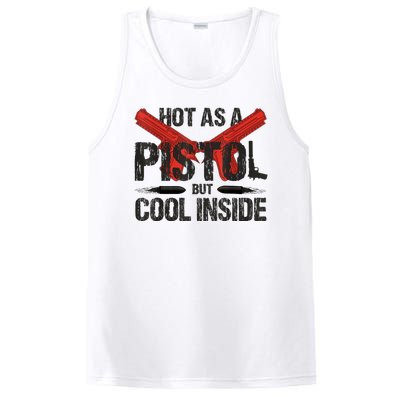 Funny Hot As A Pistol But Cool Inside Design Fathers Day PosiCharge Competitor Tank