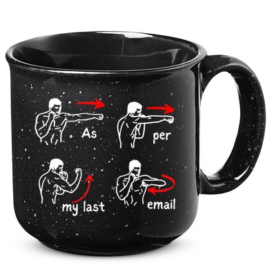 Fun Humour As Per My Last Email Make Your Day With Sarcastic 15oz Campfire Ceramic Mug
