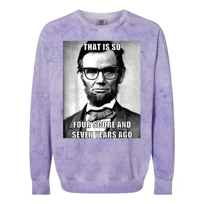 Funny Hipster Abraham Lincoln Colorblast Crewneck Sweatshirt