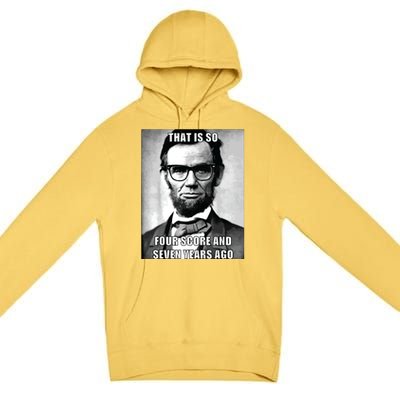 Funny Hipster Abraham Lincoln Premium Pullover Hoodie