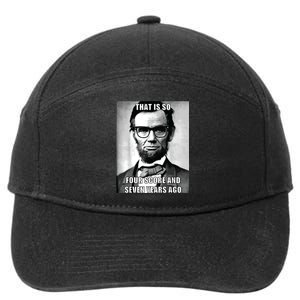 Funny Hipster Abraham Lincoln 7-Panel Snapback Hat