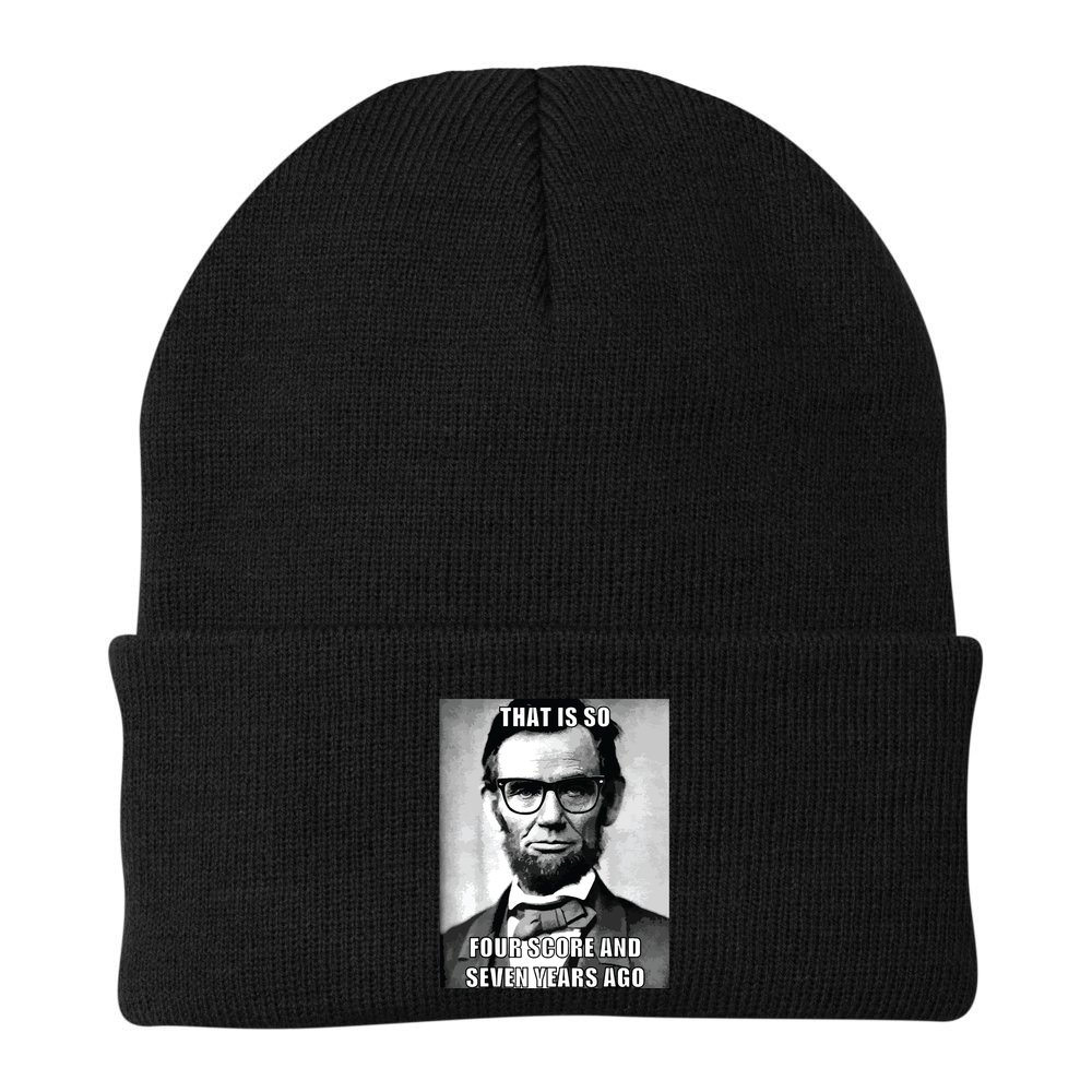 Funny Hipster Abraham Lincoln Beanie