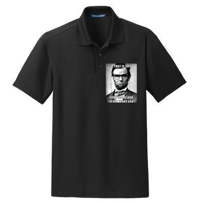 Funny Hipster Abraham Lincoln Dry Zone Grid Polo