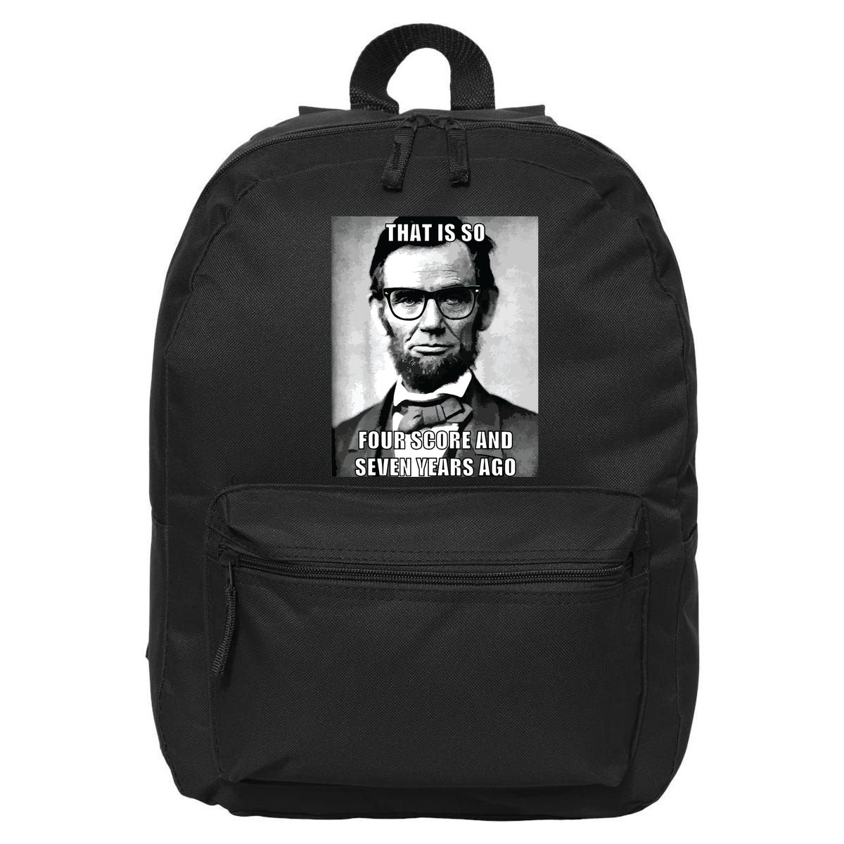 Funny Hipster Abraham Lincoln 16 in Basic Backpack