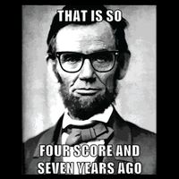 Funny Hipster Abraham Lincoln 16 in Basic Backpack