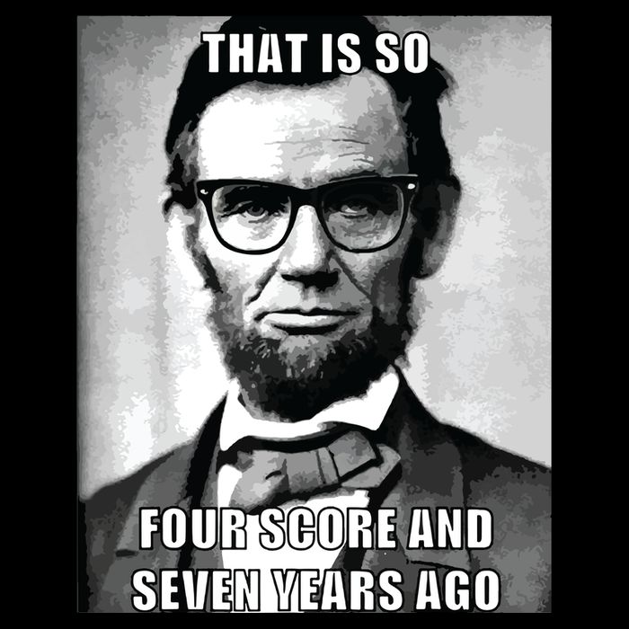 Funny Hipster Abraham Lincoln 16 in Basic Backpack