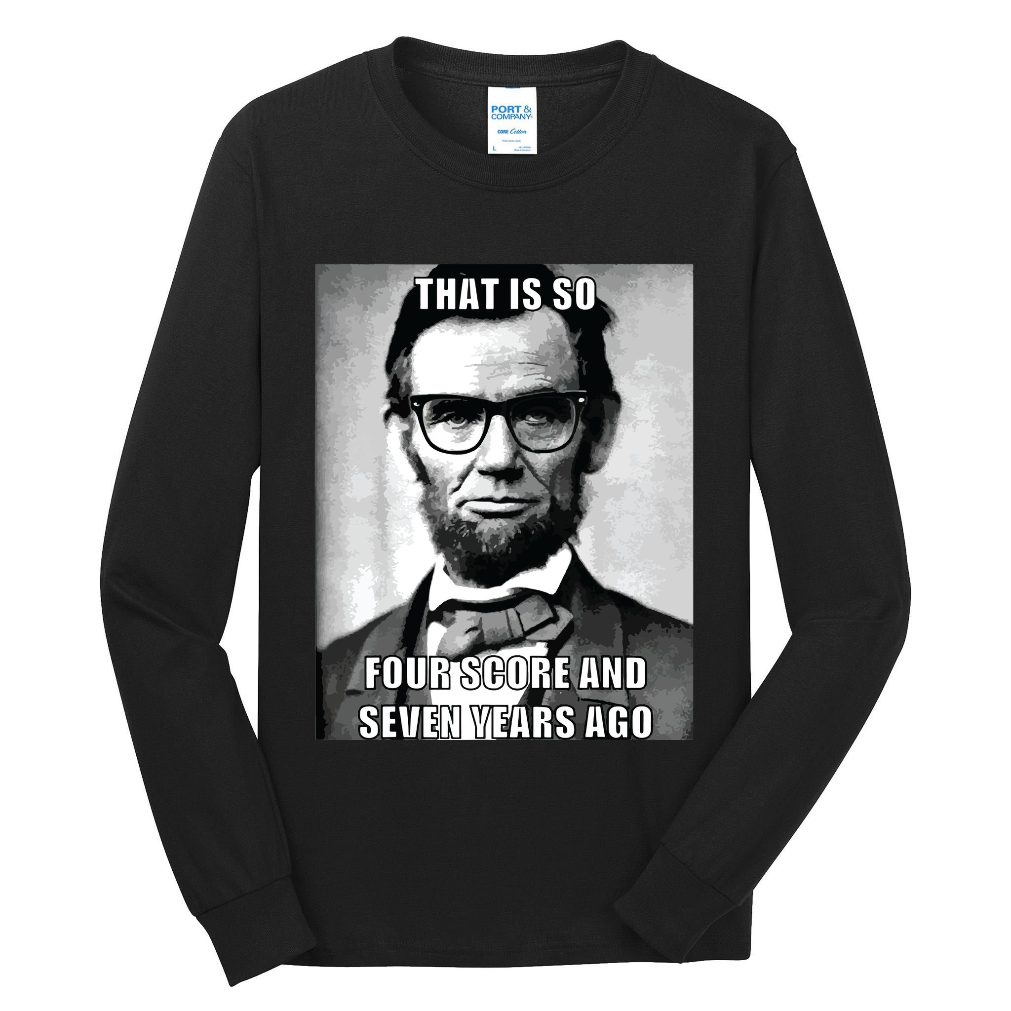 Funny Hipster Abraham Lincoln Tall Long Sleeve T-Shirt