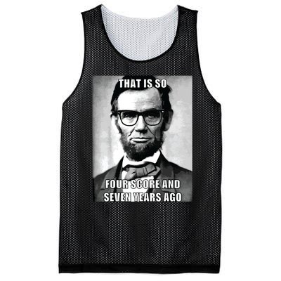 Funny Hipster Abraham Lincoln Mesh Reversible Basketball Jersey Tank