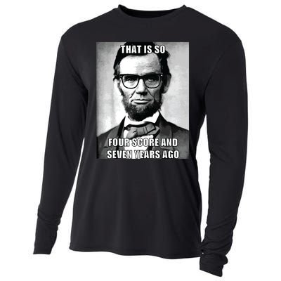 Funny Hipster Abraham Lincoln Cooling Performance Long Sleeve Crew