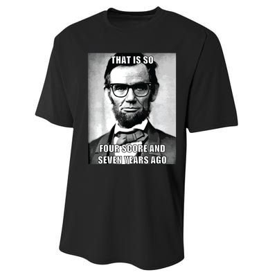 Funny Hipster Abraham Lincoln Performance Sprint T-Shirt