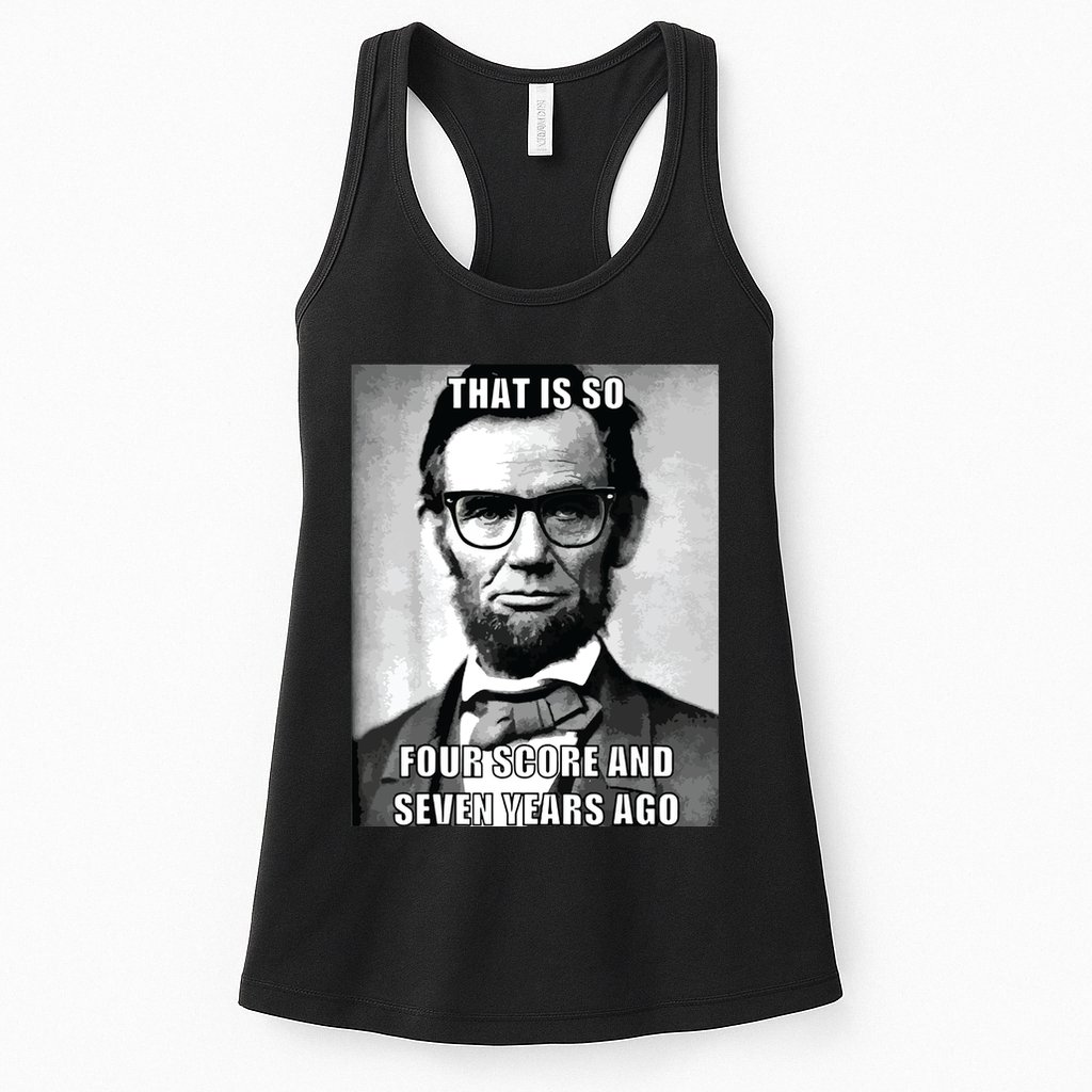 Funny Hipster Abraham Lincoln Womens Tank Top