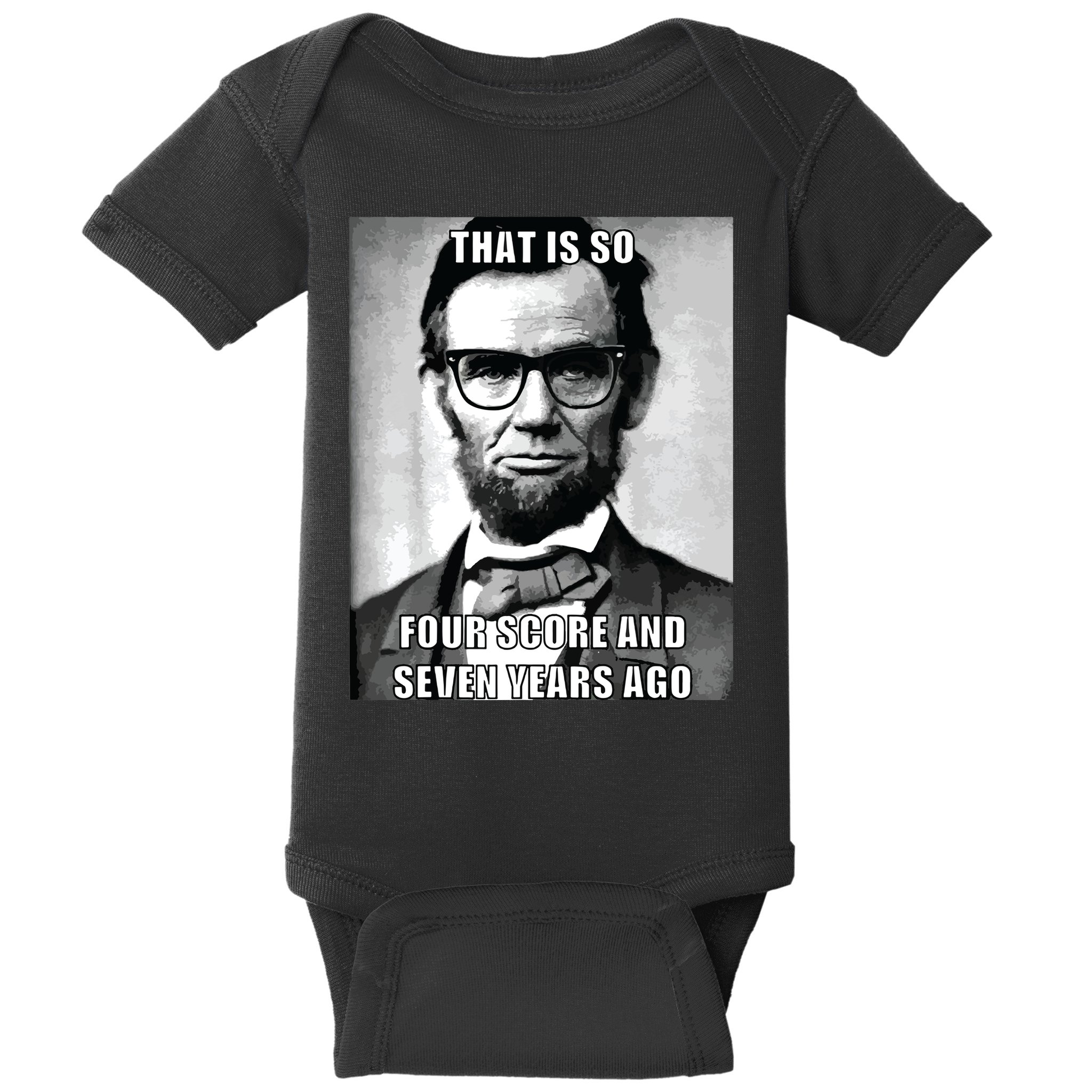 Funny Hipster Abraham Lincoln Baby Bodysuit