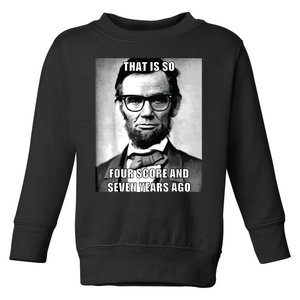 Funny Hipster Abraham Lincoln Toddler Sweatshirt