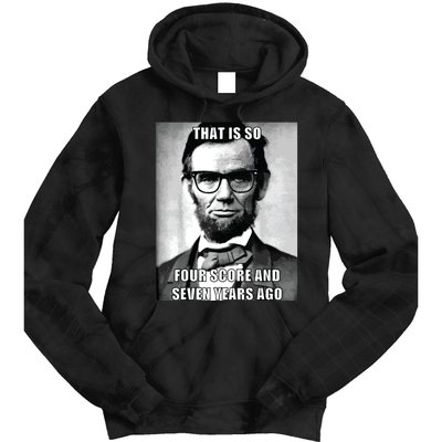 Funny Hipster Abraham Lincoln Tie Dye Hoodie