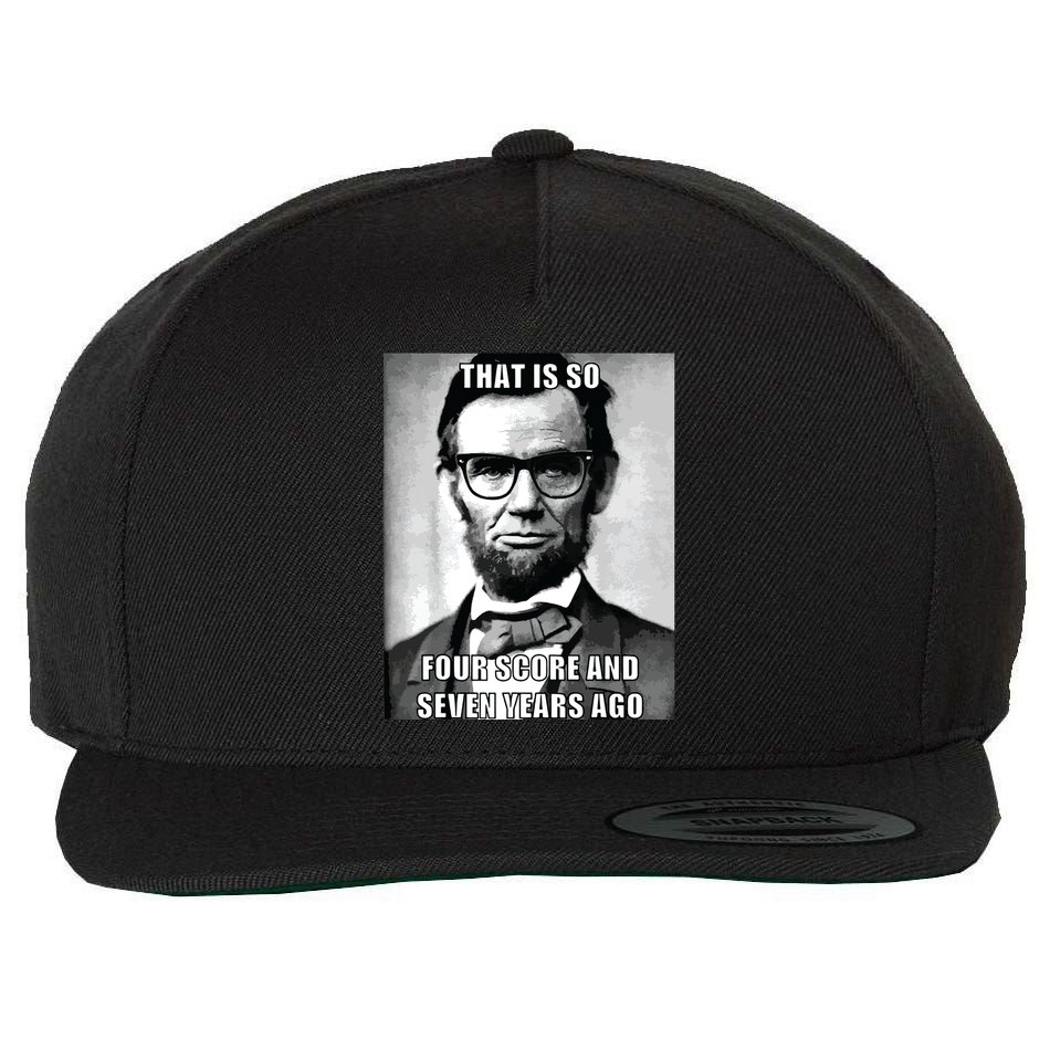 Funny Hipster Abraham Lincoln Wool Snapback Cap