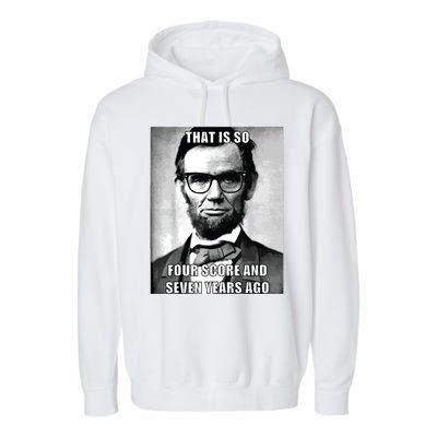 Funny Hipster Abraham Lincoln Garment-Dyed Fleece Hoodie