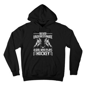 Funny Hockey Art For Girls Hockey Player Sport Lovers Hoodie