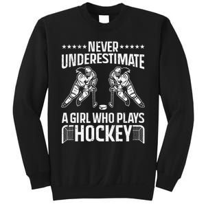 Funny Hockey Art For Girls Hockey Player Sport Lovers Sweatshirt