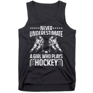 Funny Hockey Art For Girls Hockey Player Sport Lovers Tank Top