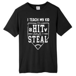 Funny Hit And Steal Baseball Mom Tall Fusion ChromaSoft Performance T-Shirt